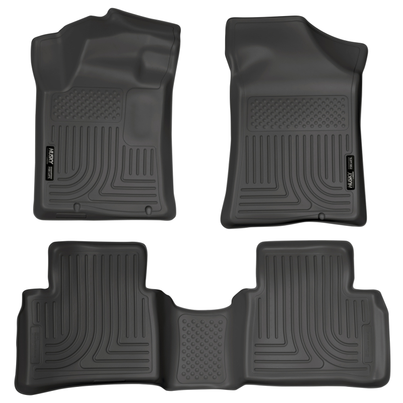 Nissan Altima Floor Liners - Front + Rear - Husky Liners - WeatherBeater - Black - `13-`27